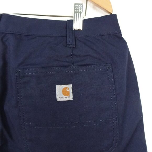 Carhartt Loose Fit Shorts Women's Size 16 Blue Canvas Rugged Work Uniform - Picture 6 of 12